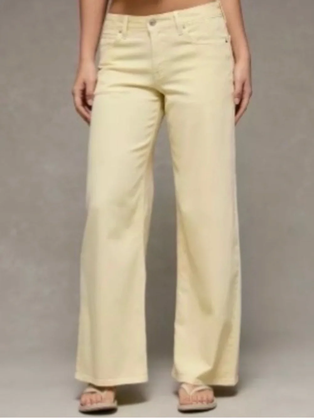 American Eagle Dreamy Drape Stretch Low Rise Ultra Wide Leg Pant